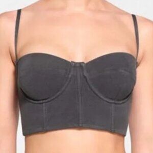 SKIMS Women's Ash Underwire Outdoor Bustier NWT